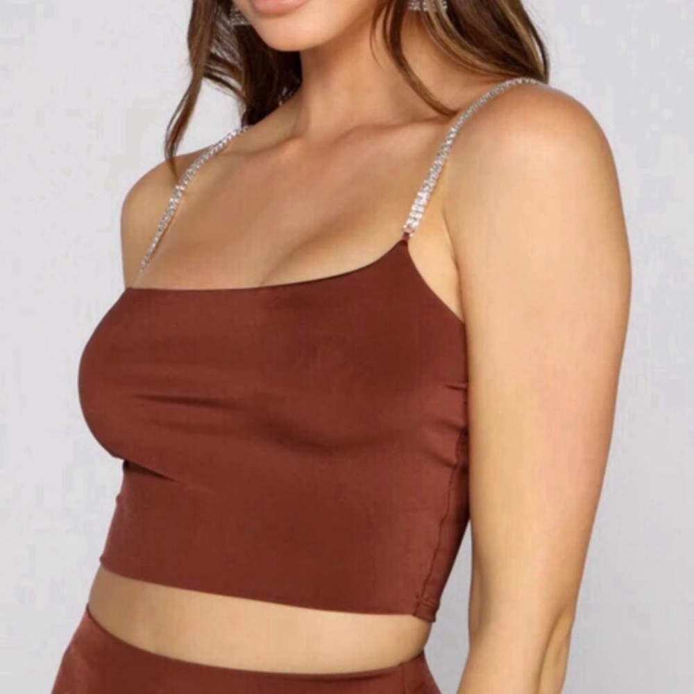 SALE rare diamanté strap crop top